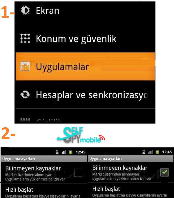 android market dışı uygulama